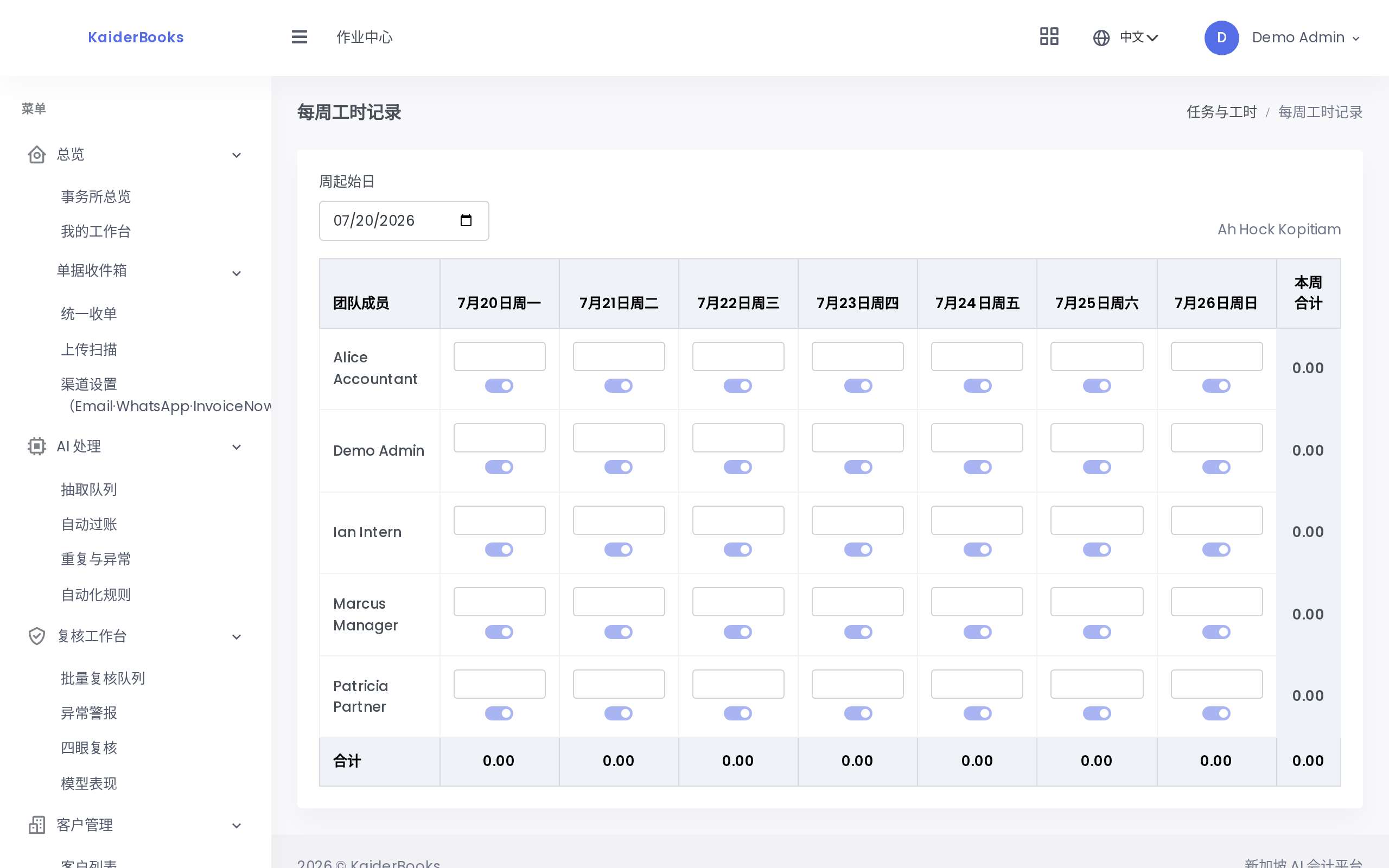 Screenshot 02-timesheets